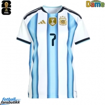 Argentina Rodrigo De Paul #7 Hjemmedrakt Dame EM 2024 Kortermet
